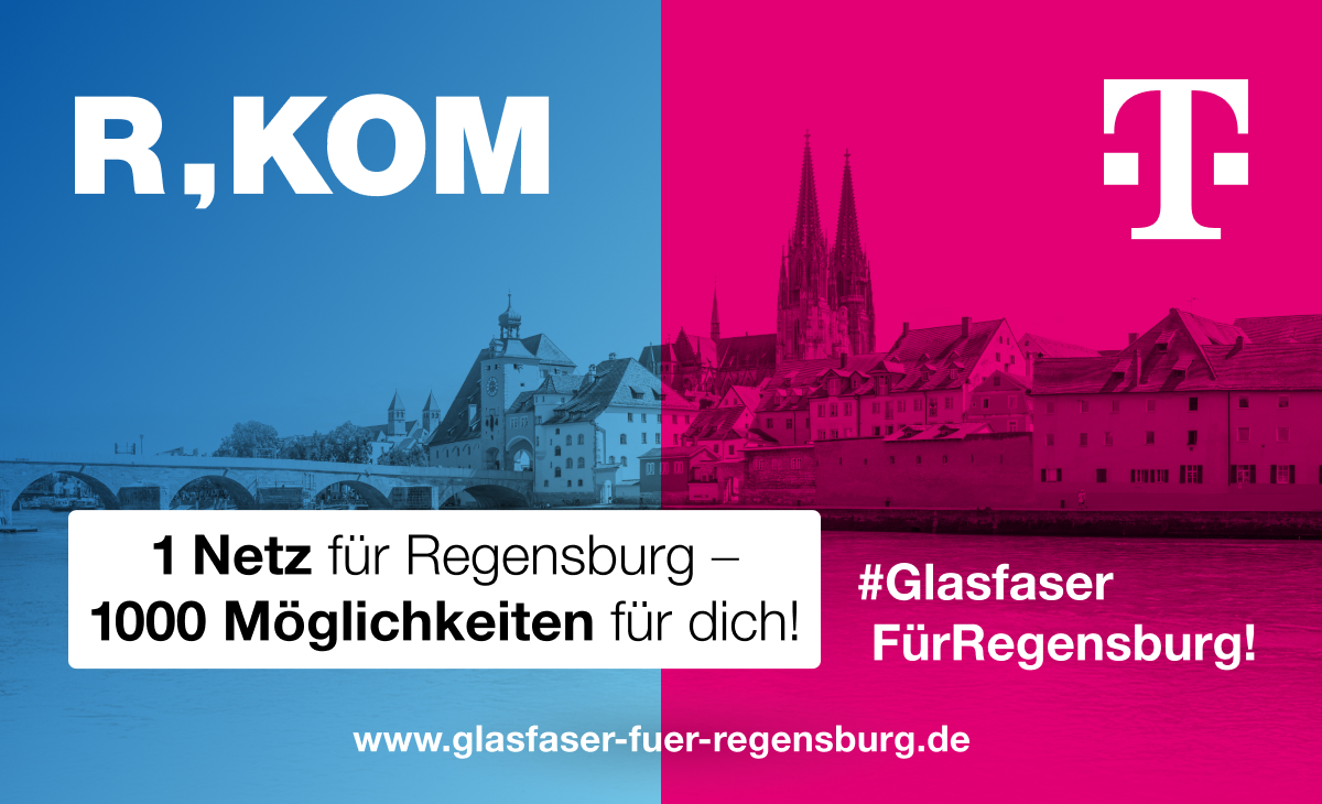 R-KOM Kooperation mit Telekom für 100 % Glasfaser in Regensburg