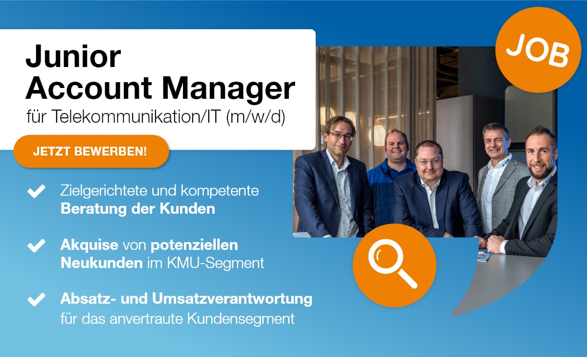 Stellenangebot: Junior Account Manager Telekommunikation & IT im B2B-Sektor (m/w/d)